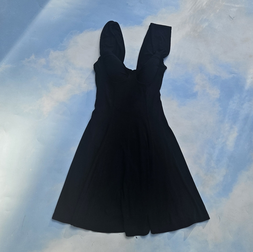 Black Swing Dress Peep Dress 50s Pinup  Swing Dress Rockabilly Retro Dress